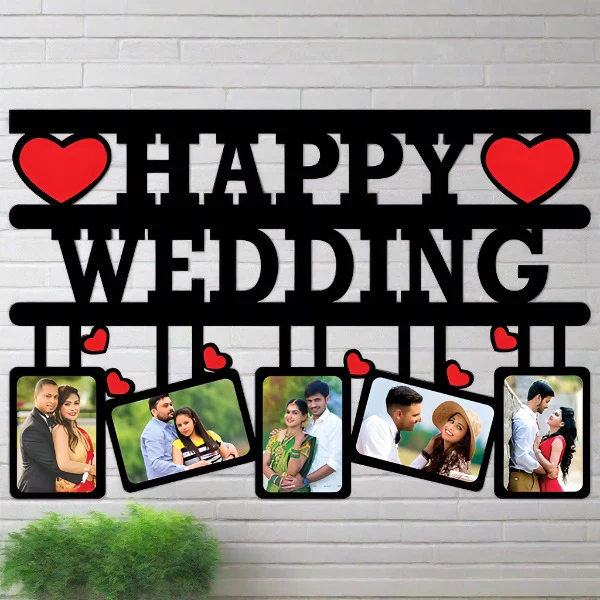 5 Pic MDF Sublimation-Happy Wedding