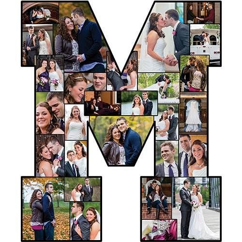 Alphabet Collage Cutout M